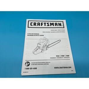 Craftsman Chainsaw Operator’s Manual 2-Cycle Gas S145 S160 S180 Models 2019